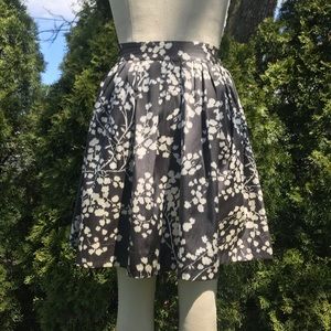 Anthropoloie Moulinette Soeurs Grey Floral Skirt